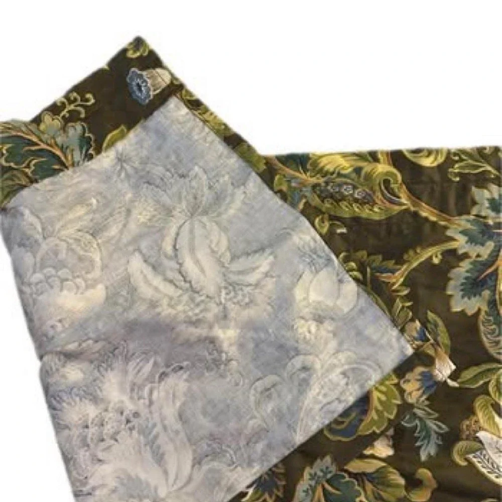 Green Floral Curtain Valance